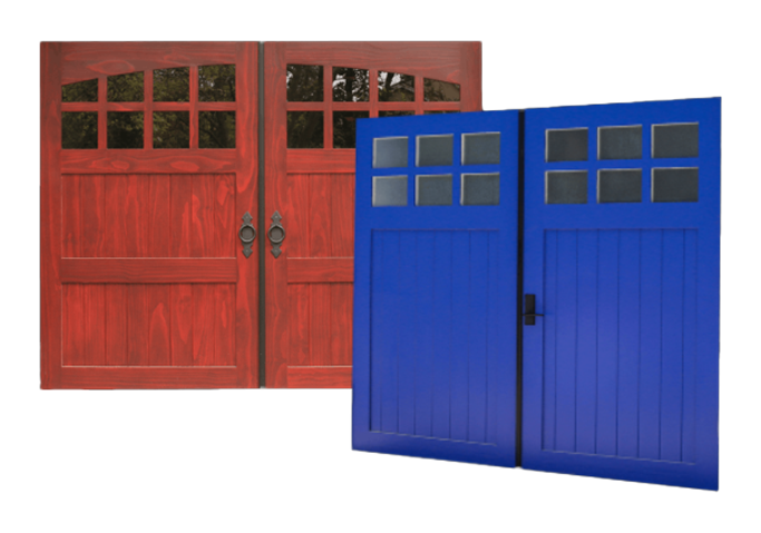 traditional swing garage door
